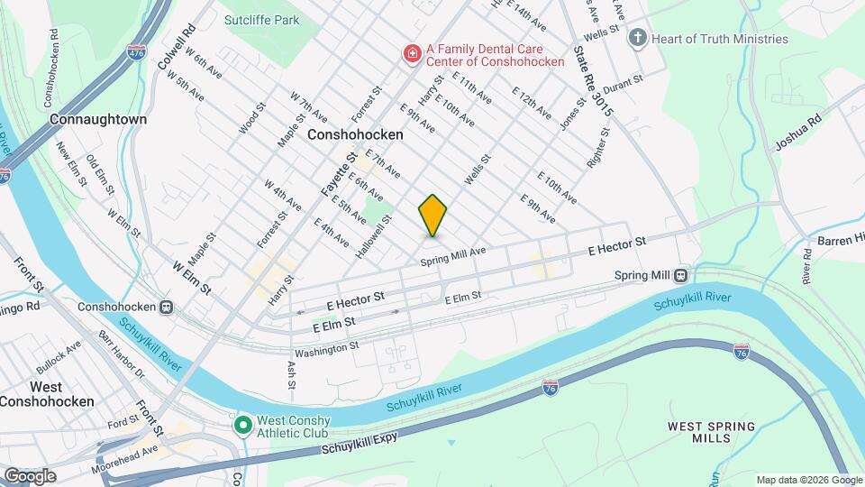 309 E 6th Ave Map and Location Details