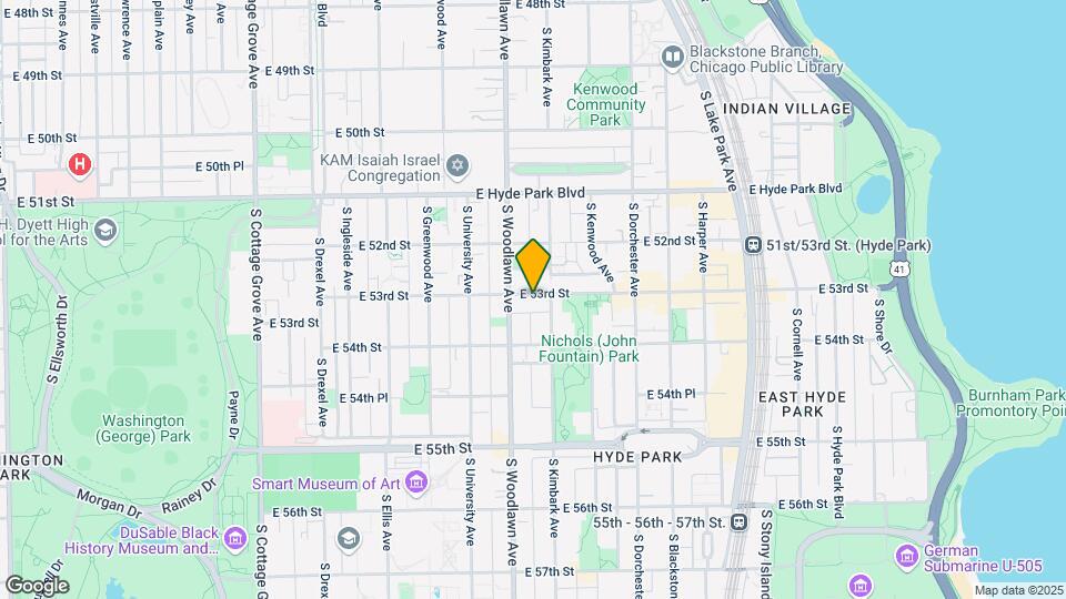 1221-1223 E 53rd St Map and Location Details