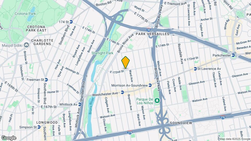 1542 E 172nd St Map and Location Details