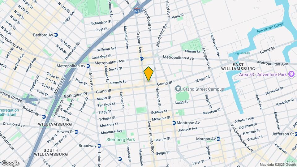 739 Grand St Map and Location Details