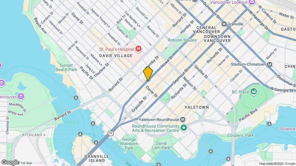 1188 Howe St Map and Location Details