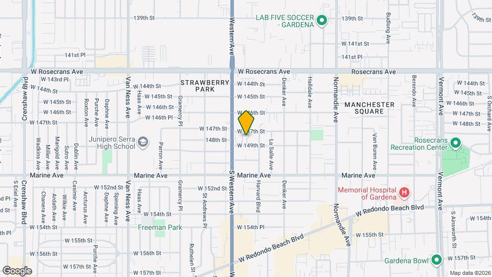 1743 W 149th St, Unit Unit B Mapa y Detalles de la Ubicación