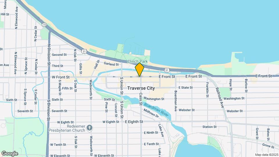107 Cass St, Unit Condo #3 Map and Location Details