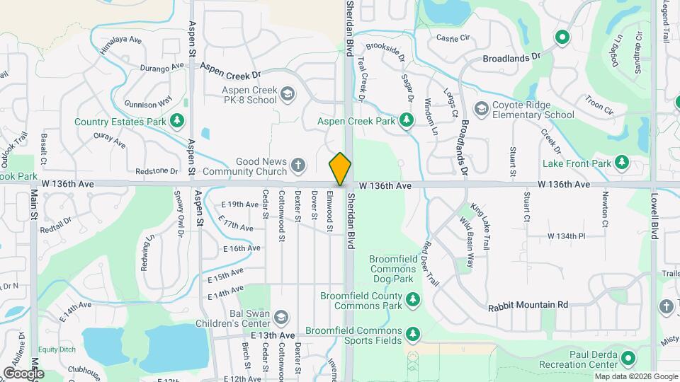 13581 Sheridan Blvd Map and Location Details