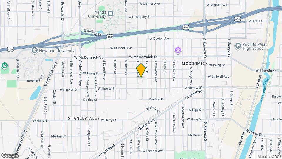 1124 S Glenn St Map and Location Details
