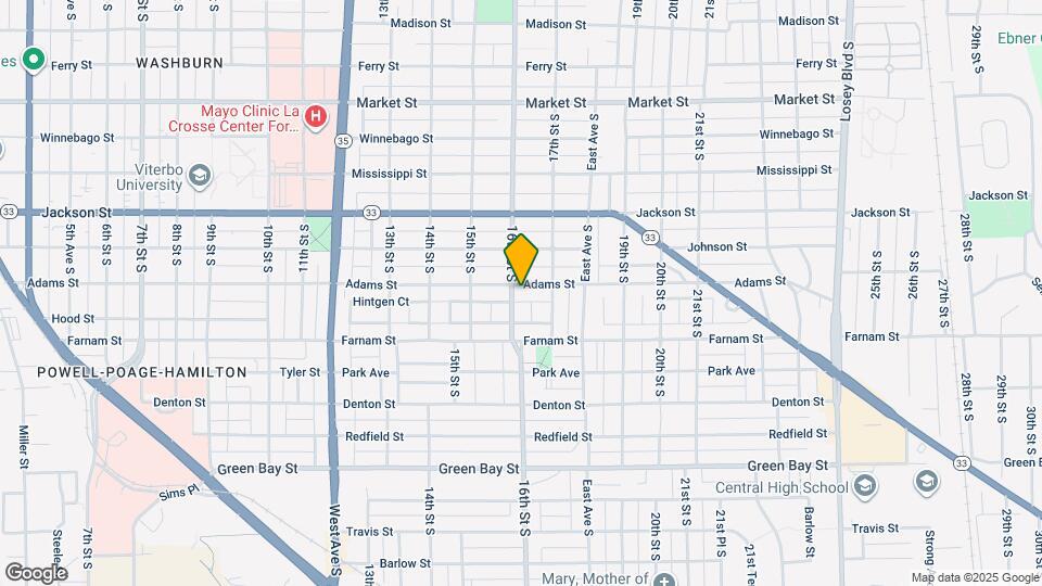 1604 Adams St Map and Location Details