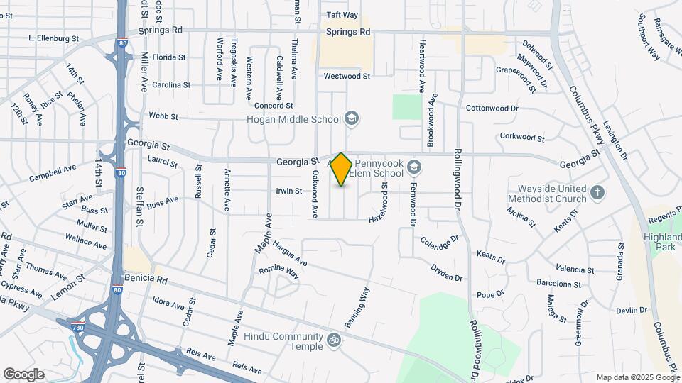 745 Rosewood Ave Map and Location Details