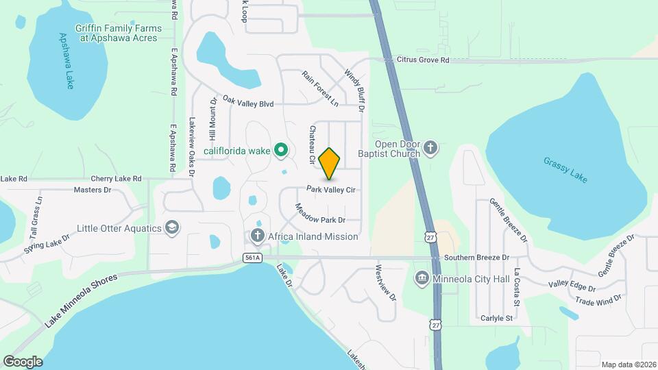 843 Park Valley Cir Map and Location Details