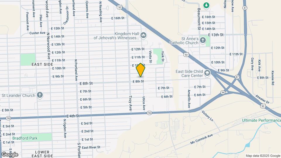 2125 E 8th St Map and Location Details