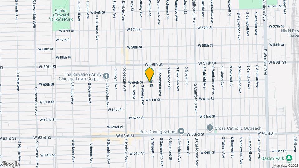 6000-6002 S Whipple St Map and Location Details