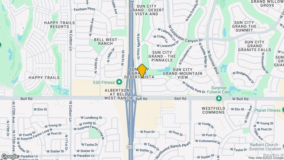 16525 W Monteverde Ln Mapa y Detalles de la Ubicación