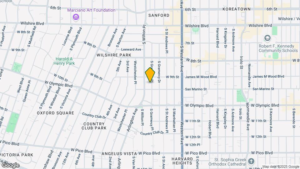 927 S Gramercy Pl Map and Location Details
