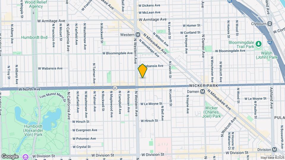 1624 N Claremont Ave Map and Location Details