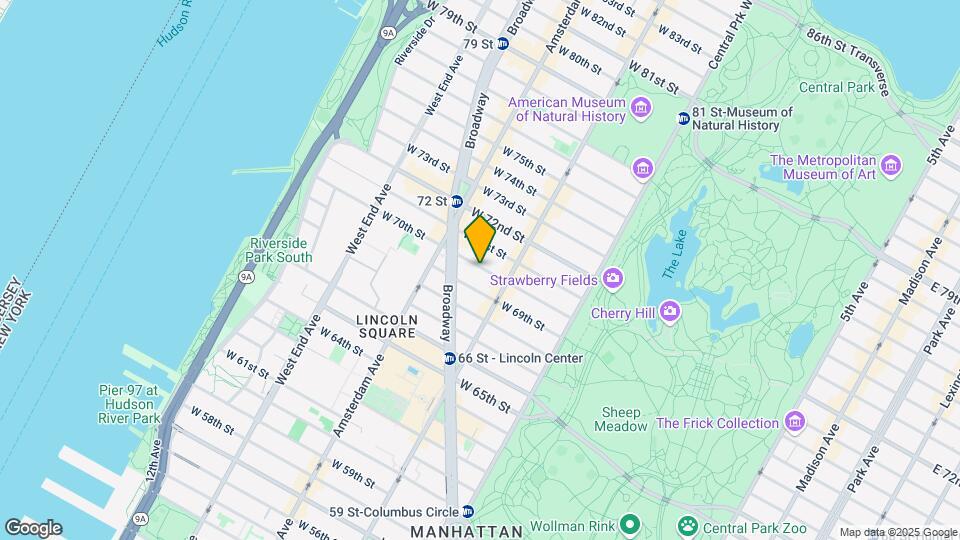 132 W 70th St Map and Location Details