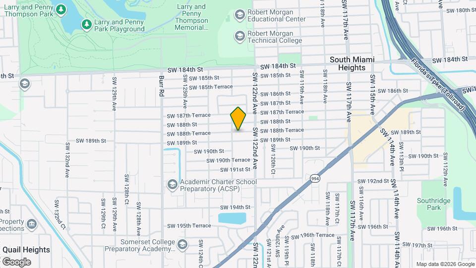 12270 SW 188th Terrace Map and Location Details