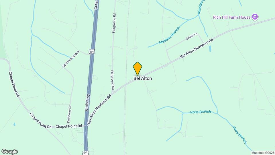9625 Bel Alton Newtown Rd Map and Location Details