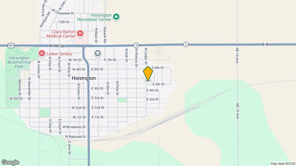 502 N Cedar St Map and Location Details