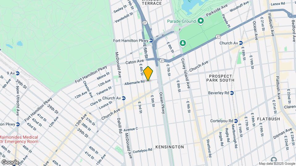 414 Albemarle Rd Mapa y Detalles de la Ubicación