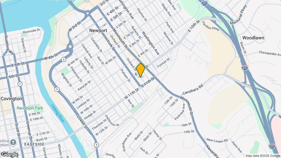 1026 Orchard St Map and Location Details