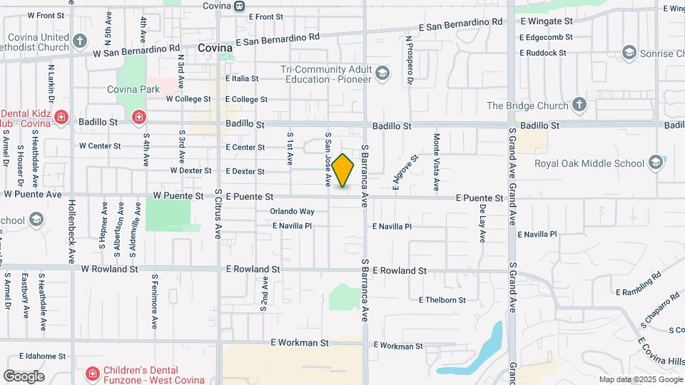 425-433 E Puente St Mapa y Detalles de la Ubicación