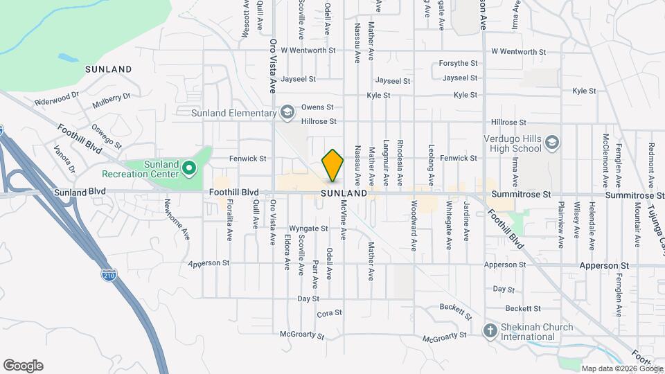 8221 Foothill Blvd Map and Location Details