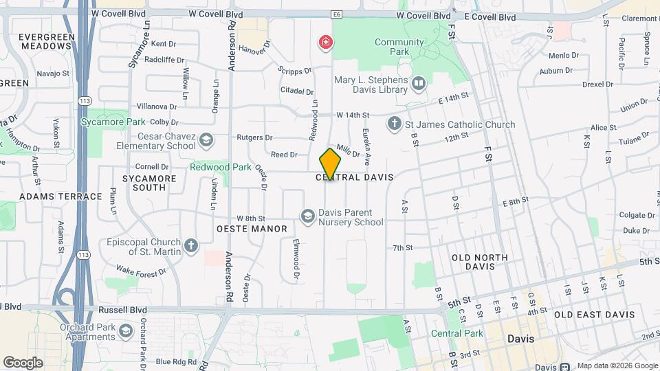 908 Oak Ave Map and Location Details