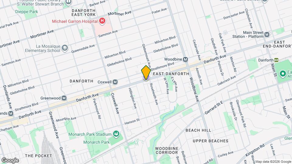 1799 Danforth Av Map and Location Details