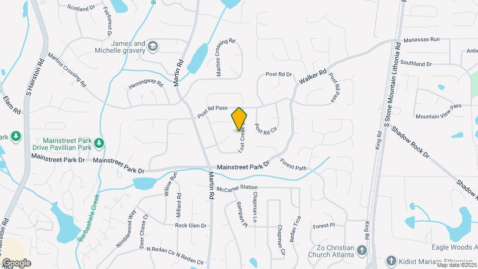 832 Lost Creek Cir Mapa y Detalles de la Ubicación