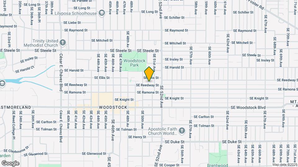 5037 SE Reedway St Map and Location Details