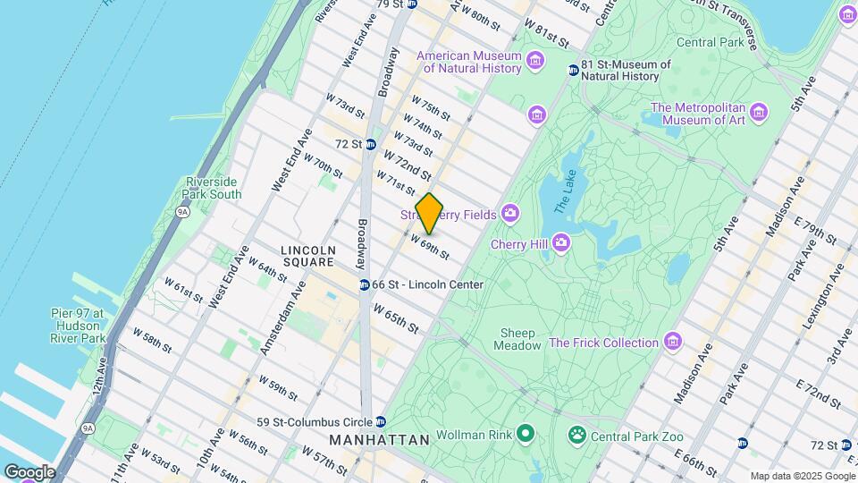 47 W 69th St Map and Location Details