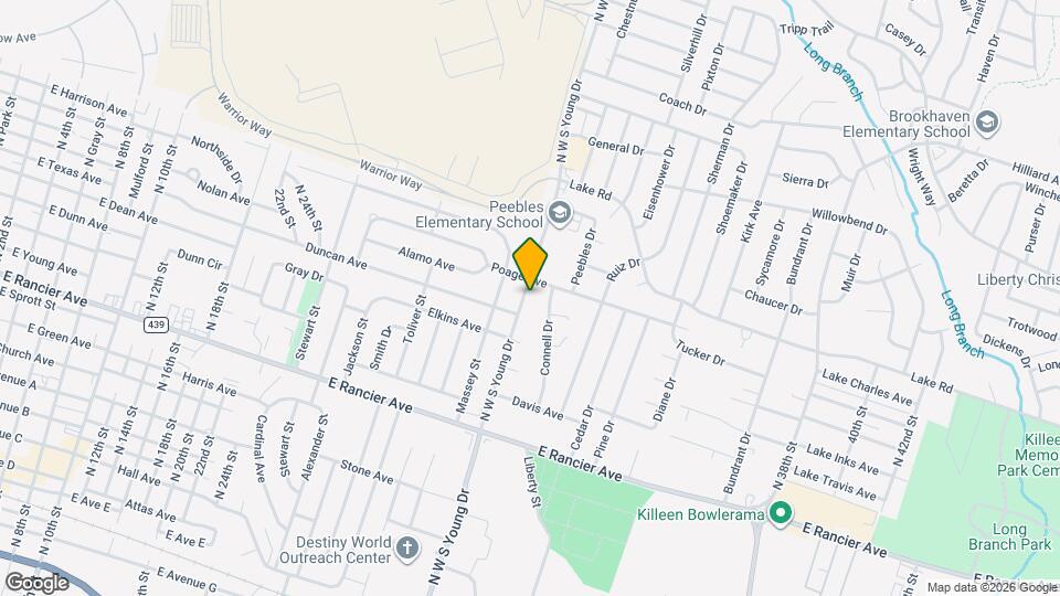 1506 N W S Young Dr Map and Location Details