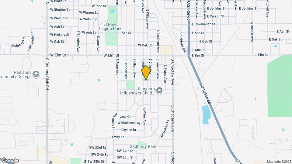 1133 S Miles Ave Map and Location Details