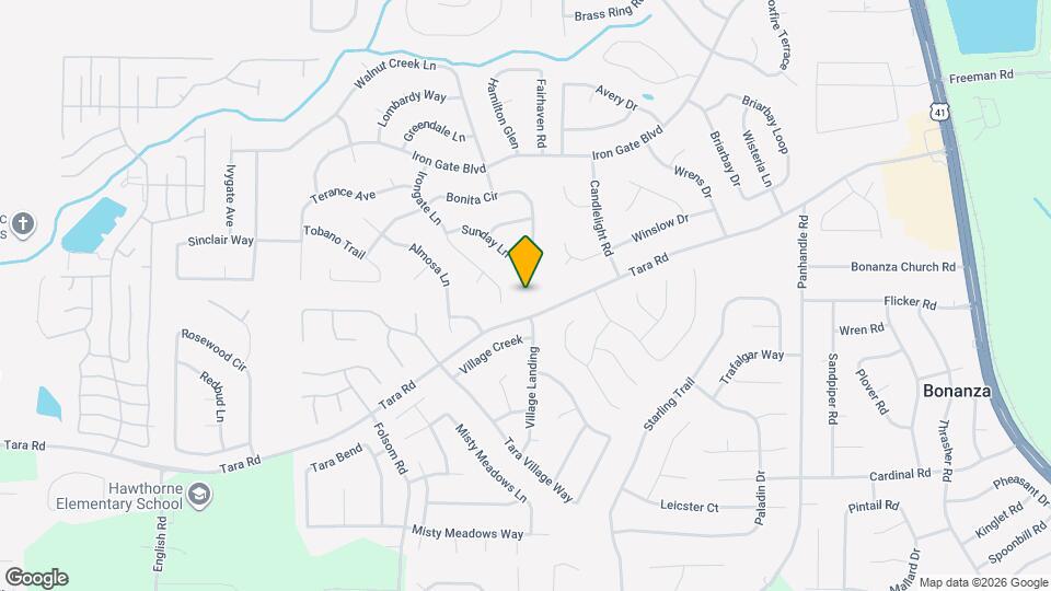 1205 Sunday Ln Map and Location Details