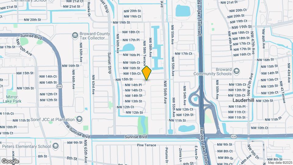 1480 NW 58th Ter Mapa y Detalles de la Ubicación