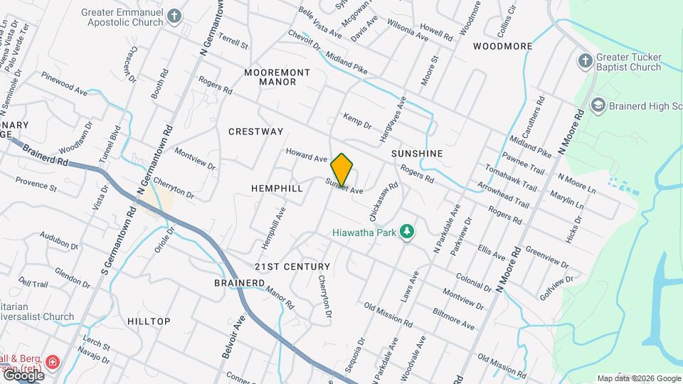 4102 Sunset Ave Map and Location Details