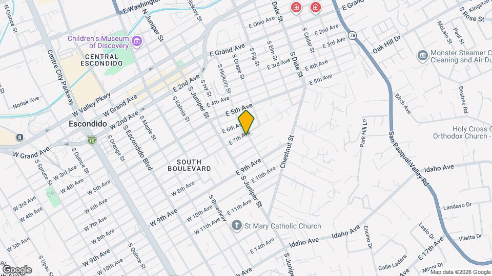 441 E 7th Ave Map and Location Details