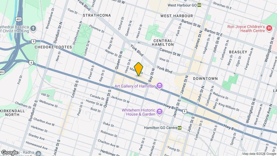 206 King St W Map and Location Details