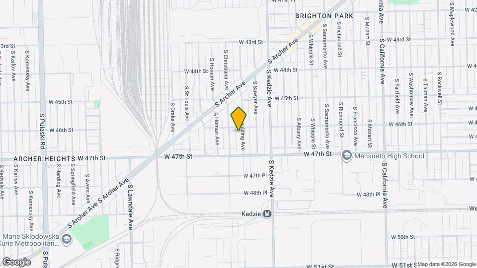 4612 S Spaulding Ave Map and Location Details