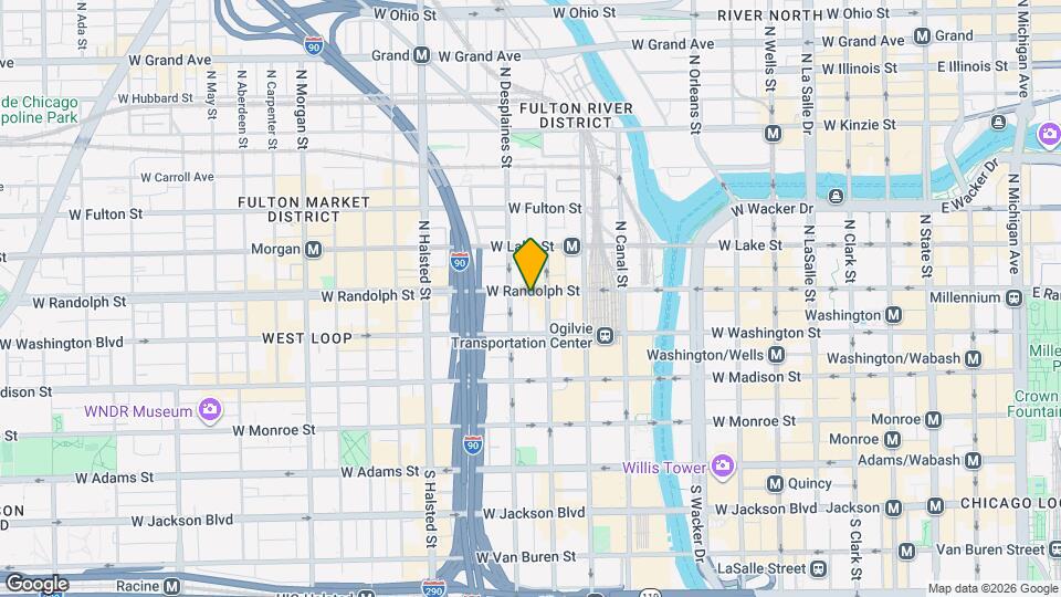 615 W Randolph St, Unit 45L Map and Location Details
