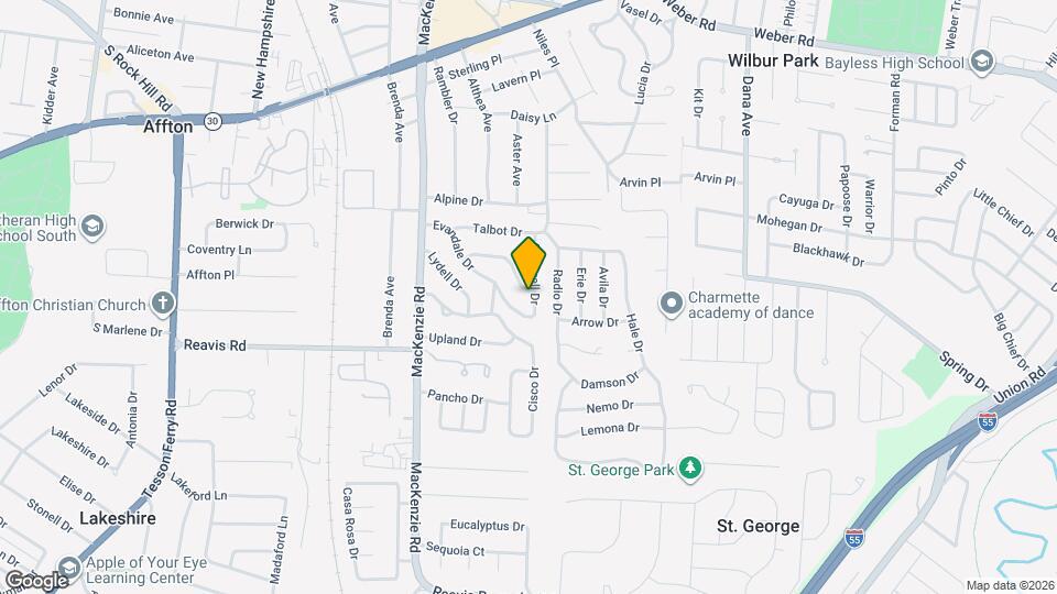 9551 Cantwell Dr Map and Location Details
