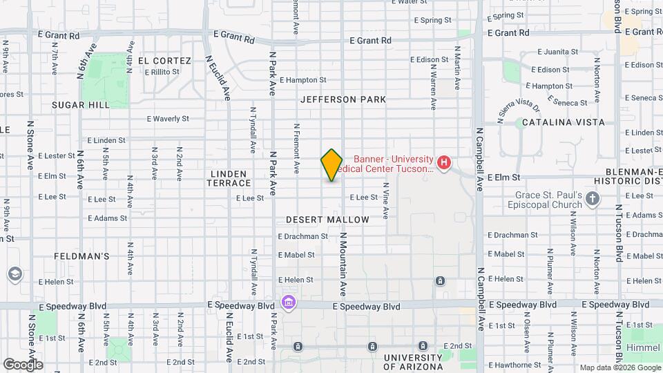 1226 E Elm St Map and Location Details