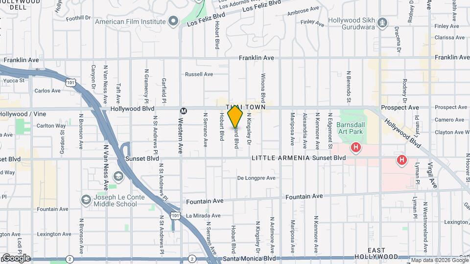 1603 1/4 N Harvard Blvd Map and Location Details