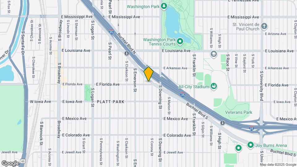 1055 E Florida Ave Map and Location Details