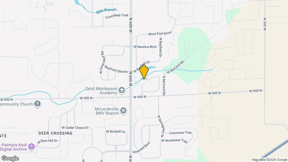 5884 W Falling Waters Dr Map and Location Details