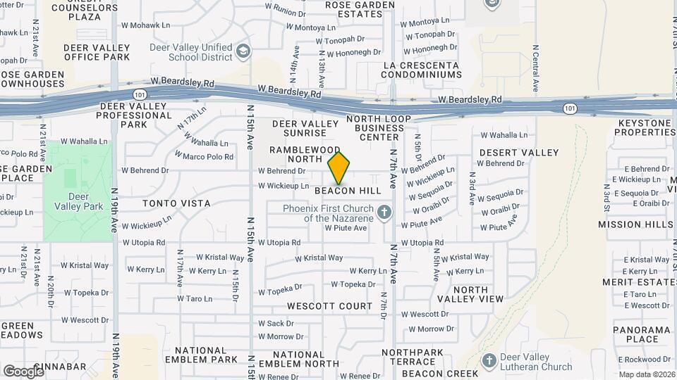 1101 W Wickieup Ln Mapa y Detalles de la Ubicación