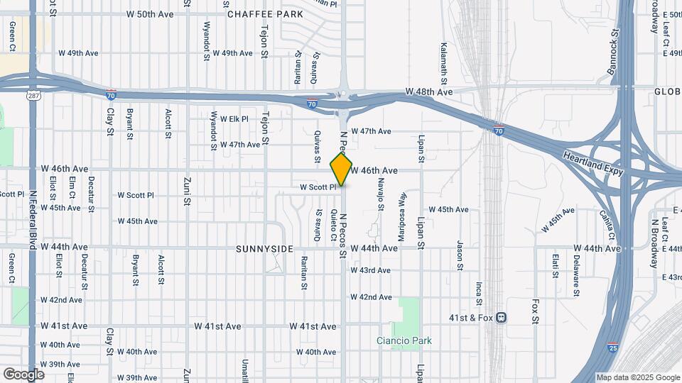 1701 W Chaffee Pl Map and Location Details