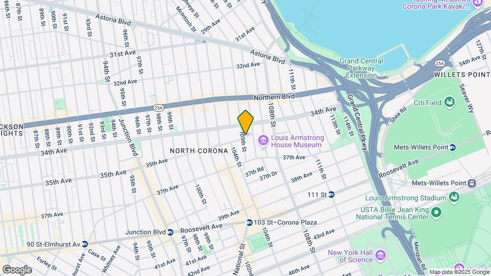 34-27 105th St Map and Location Details