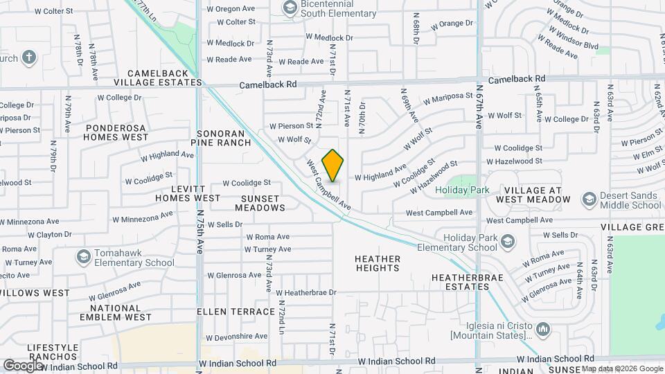 7119 W Minnezona Ave Map and Location Details