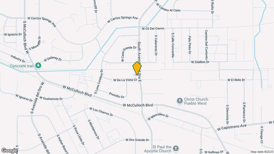 1207 W De La Vista Ct Map and Location Details