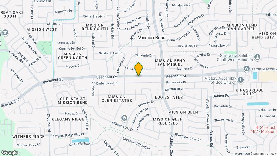 15939 Beechnut St Map and Location Details